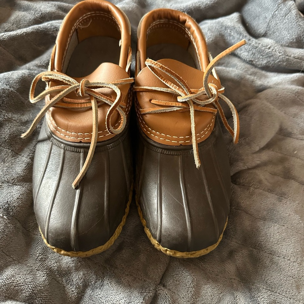 Brown and Tan Duck Shoes